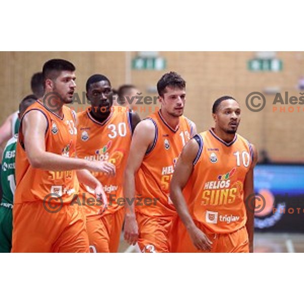 Tomaz Bolcina, Kyle Casey, Djordje Lelic and Brandyn Curry of Helios Suns in action during Slovenian SuperCup between Krka and Helios Suns in Podcetrtek on September 28, 2016