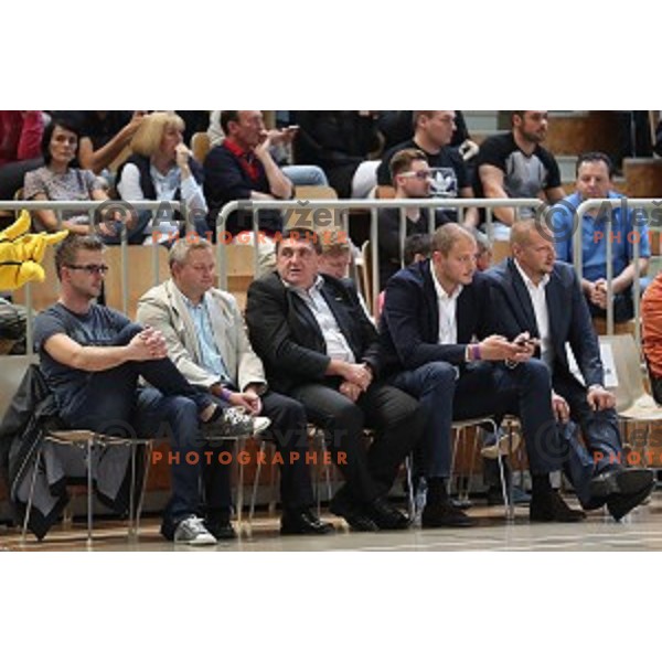 Raso Nesterovic, Matej Erjavec during Slovenian SuperCup between Krka and Helios Suns in Podcetrtek on September 28, 2016