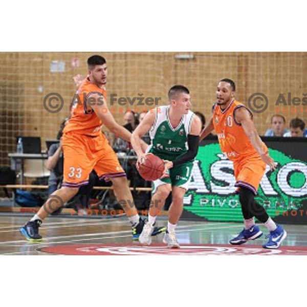 Matic Rebec of Krka in action during Slovenian SuperCup between Krka and Helios Suns in Podcetrtek on September 28, 2016