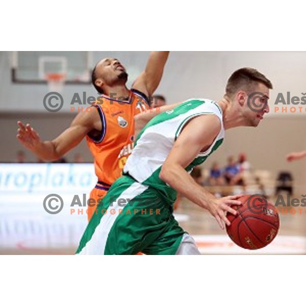 Matej Rojc of Krka in action during Slovenian SuperCup between Krka and Helios Suns in Podcetrtek on September 28, 2016