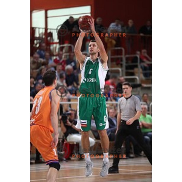 Matej Rojc of Krka in action during Slovenian SuperCup between Krka and Helios Suns in Podcetrtek on September 28, 2016