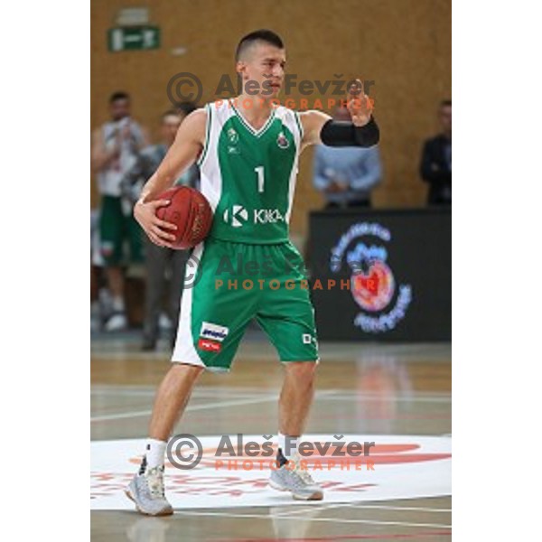 Matic Rebec of Krka in action during Slovenian SuperCup between Krka and Helios Suns in Podcetrtek on September 28, 2016