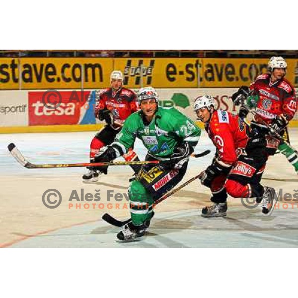 Vnuk at match ZM Olimpija-Acroni Jesenice in Ebel league,played in Ljubljana,Slovenia 7.10.2007. Photo by Ales Fevzer 