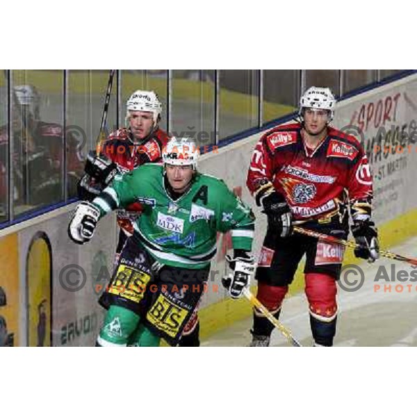 Varl , Zupancic at match ZM Olimpija-Acroni Jesenice in Ebel league,played in Ljubljana,Slovenia 7.10.2007. Photo by Ales Fevzer 