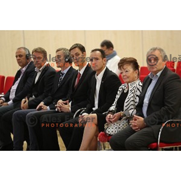 Rozle Prezelj, Tomaz Barada, Tjasa Andree Prosenc during Interantional conference about Coruption in Sport held by Slovenian Olympic Committee in Austria Trend hotel, Ljubljana, on October 15, 2016