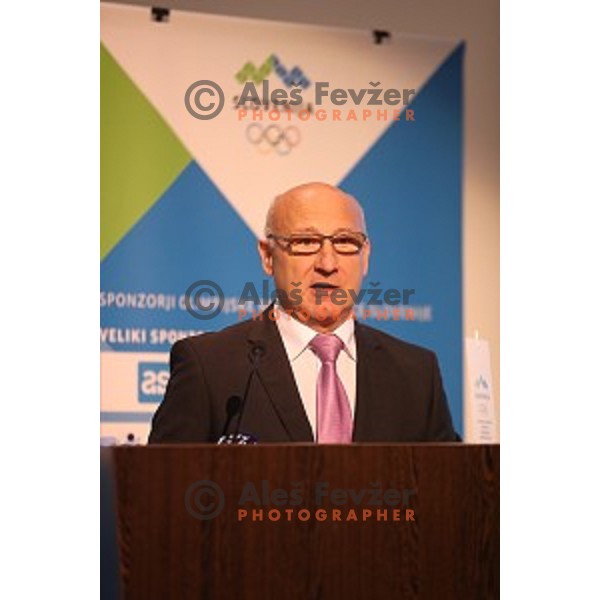 Bogdan Gabrovec speaks during Interantional conference about Coruption in Sport held by Slovenian Olympic Committee in Austria Trend hotel, Ljubljana, on October 15, 2016