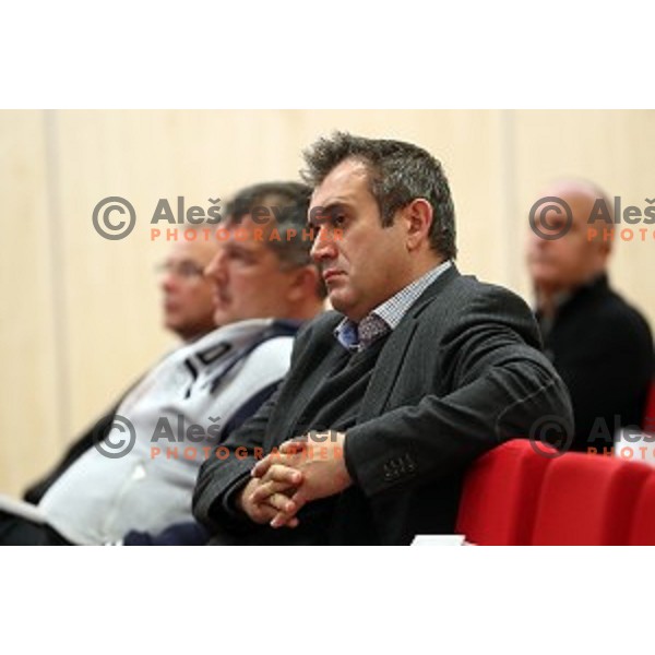 opening speech during Interantional conference about Coruption in Sport held by Slovenian Olympic Committee in Austria Trend hotel, Ljubljana, on October 15, 2016