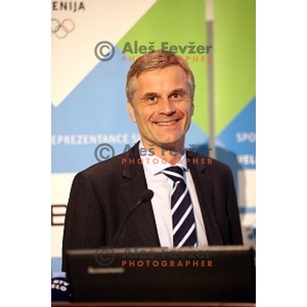opening speech during Interantional conference about Coruption in Sport held by Slovenian Olympic Committee in Austria Trend hotel, Ljubljana, on October 15, 2016