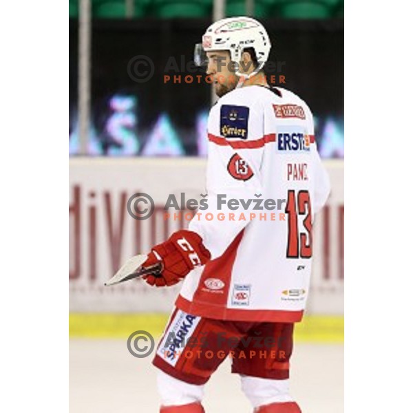 Ziga Pance of KAC in action during EBEL league 2016/2017 ice-hockey match between Olimpija Ljubljana and KAC in Tivoli Hall, Ljubljana, Slovenia on October 18, 2016