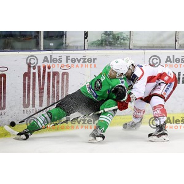 Gilbert Gabor of Olimpija Ljubljana in action during EBEL league 2016/2017 ice-hockey match between Olimpija Ljubljana and KAC in Tivoli Hall, Ljubljana, Slovenia on October 18, 2016