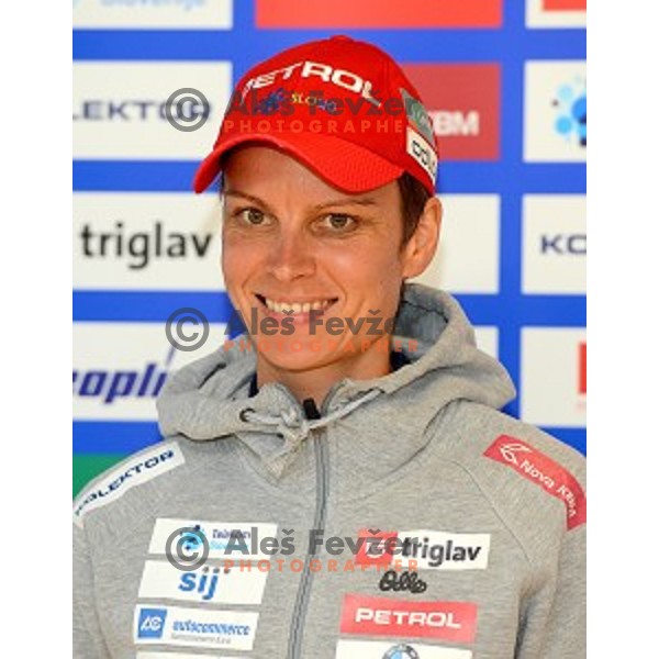  Teja Gregorin at Slovenia Winter teams presentation in Nordic Centre Planica on October 18, 2016