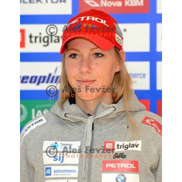 Anja Erzen at Slovenia Winter teams presentation in Nordic Centre Planica on October 18, 2016