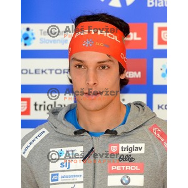 Rok Trsan at Slovenia Winter teams presentation in Nordic Centre Planica on October 18, 2016
