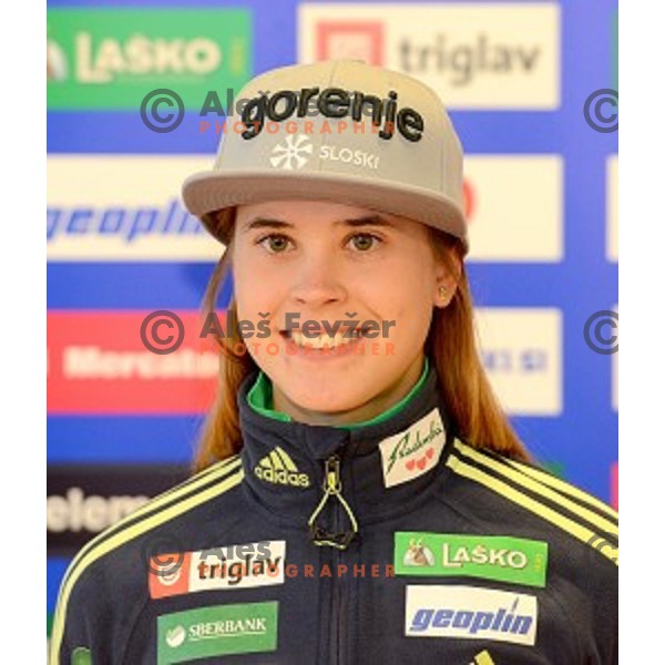Ursa Bogataj at Slovenia Winter teams presentation in Nordic Centre Planica on October 18, 2016