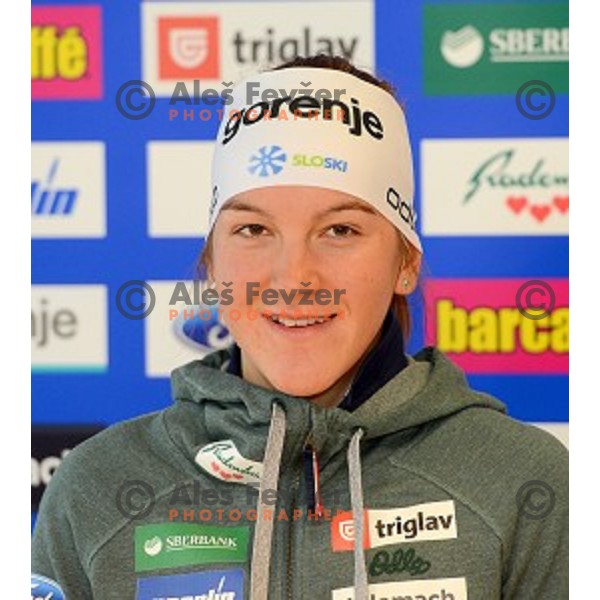 Lea Ainfalt at Slovenia Winter teams presentation in Nordic Centre Planica on October 18, 2016