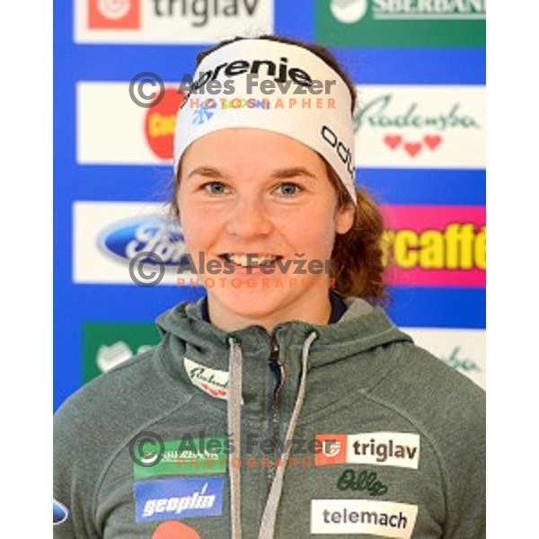 Alenka Cebasek at Slovenia Winter teams presentation in Nordic Centre Planica on October 18, 2016