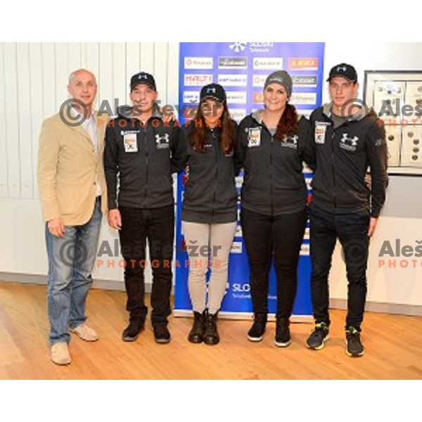 Telemark national team of Slovenia at Slovenia Winter teams presentation in Nordic Centre Planica on October 18, 2016