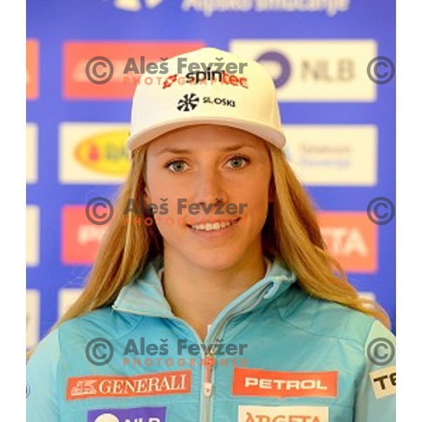 Ana Bucik at Slovenia Winter teams presentation in Nordic Centre Planica on October 18, 2016