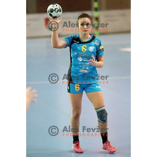 Valentina Blazevic of Krim Mercator in action during EHF Women\'s Champions league handball match between RK Krim Mercator and Larvik in Kodeljevo Hall, Ljubljana, Slovenia on October 22, 2016