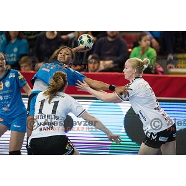 Elisabeth Omoregie in action during football match Krim Merkator - Esbjerg, EHF Womens Champions league 2016/17,Kodeljevo, Ljubljana, Slovenia, November 12. 2016