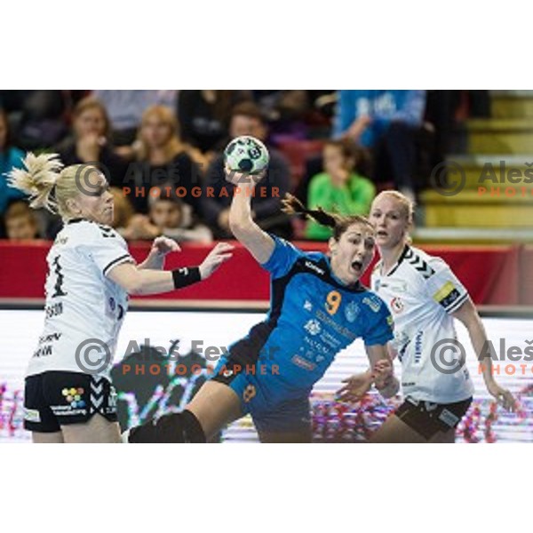 Nina Jericek in action during football match Krim Merkator - Esbjerg, EHF Womens Champions league 2016/17,Kodeljevo, Ljubljana, Slovenia, November 12. 2016