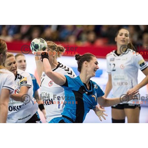 Vesna Milovanovic Litre in action during football match Krim Merkator - Esbjerg, EHF Womens Champions league 2016/17,Kodeljevo, Ljubljana, Slovenia, November 12. 2016