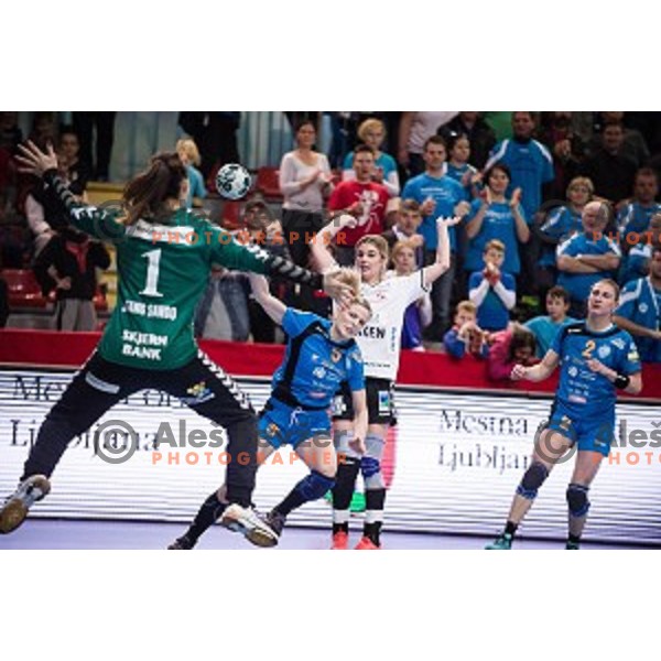 Aneta Benko in action during football match Krim Merkator - Esbjerg, EHF Womens Champions league 2016/17,Kodeljevo, Ljubljana, Slovenia, November 12. 2016