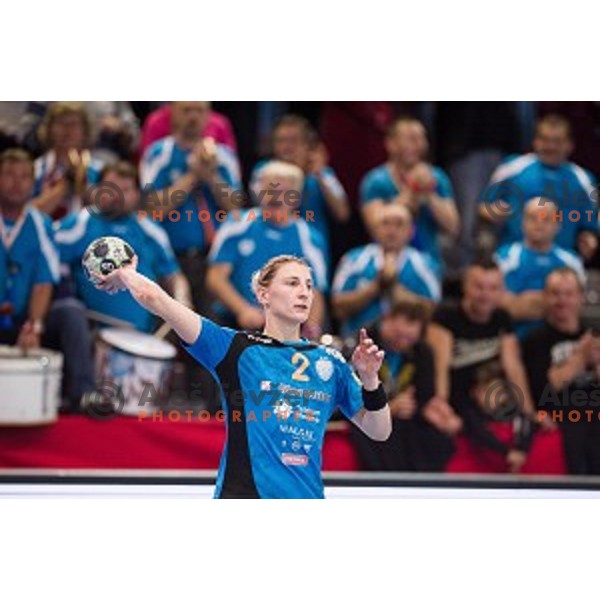 Tamara Georgijev in action during football match Krim Merkator - Esbjerg, EHF Womens Champions league 2016/17,Kodeljevo, Ljubljana, Slovenia, November 12. 2016