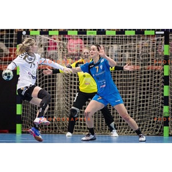 Vesna Milovanovic Litre in action during football match Krim Merkator - Esbjerg, EHF Womens Champions league 2016/17,Kodeljevo, Ljubljana, Slovenia, November 12. 2016