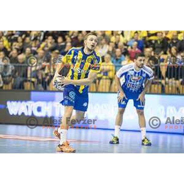 Celje’s right wing Gal Marguc (11) in action during EHF Champions League match between Celje PL (Slovenia) and MOL-Pick Szeged (Hungary) in Zlatorog Hall, Celje on November 12th, 2016