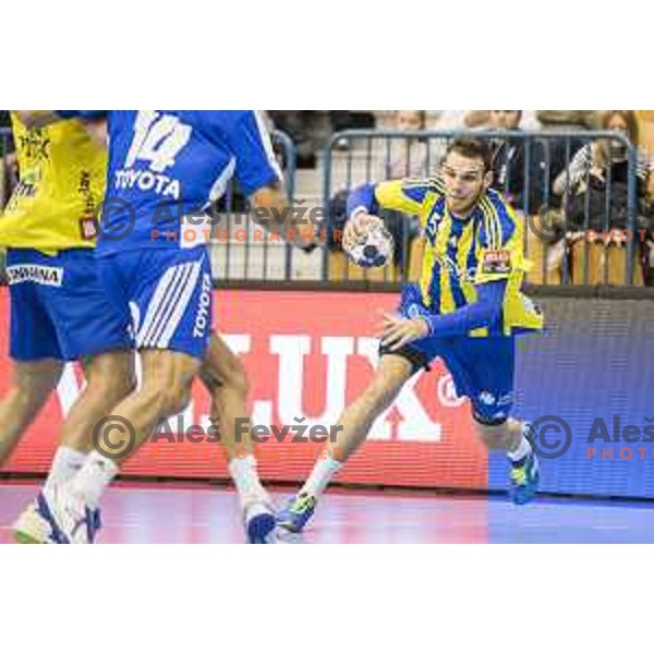 Celje’s left back Borut Mackovsek (51) in action during EHF Champions League match between Celje PL (Slovenia) and MOL-Pick Szeged (Hungary) in Zlatorog Hall, Celje on November 12th, 2016