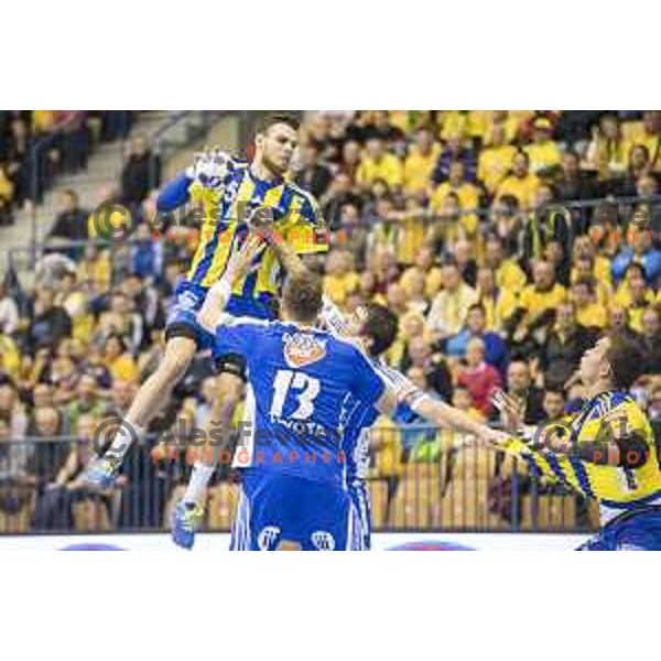Celje’s left back Borut Mackovsek (51) in action during EHF Champions League match between Celje PL (Slovenia) and MOL-Pick Szeged (Hungary) in Zlatorog Hall, Celje on November 12th, 2016