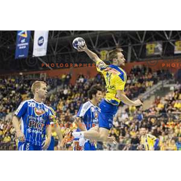 Celje’s right wing Gal Marguc (11) in action during EHF Champions League match between Celje PL (Slovenia) and MOL-Pick Szeged (Hungary) in Zlatorog Hall, Celje on November 12th, 2016