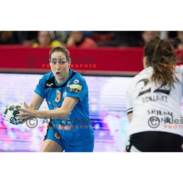 Nina Jericek in action during football match Krim Merkator - Esbjerg, EHF Womens Champions league 2016/17,Kodeljevo, Ljubljana, Slovenia, November 12. 2016