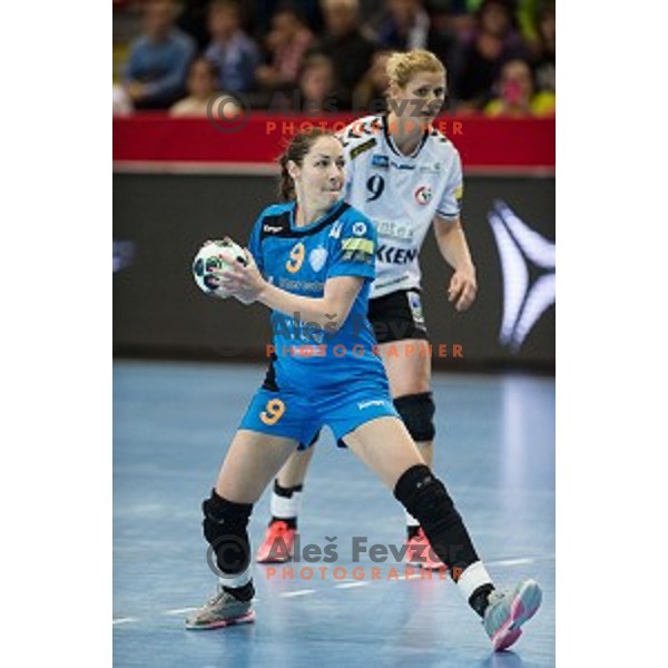 Nina Jericek in action during football match Krim Merkator - Esbjerg, EHF Womens Champions league 2016/17,Kodeljevo, Ljubljana, Slovenia, November 12. 2016