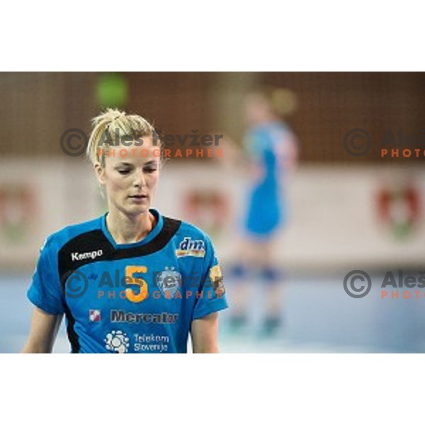 Aneta Benko in action during football match Krim Merkator - Esbjerg, EHF Womens Champions league 2016/17,Kodeljevo, Ljubljana, Slovenia, November 12. 2016