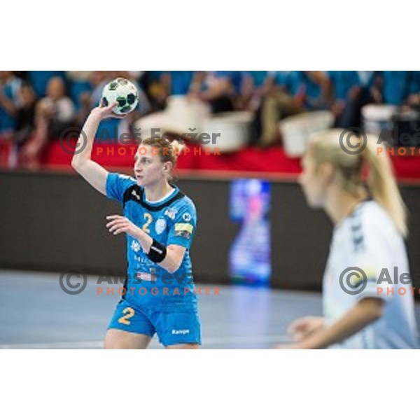 Tamara Georgijev in action during football match Krim Merkator - Esbjerg, EHF Womens Champions league 2016/17,Kodeljevo, Ljubljana, Slovenia, November 12. 2016