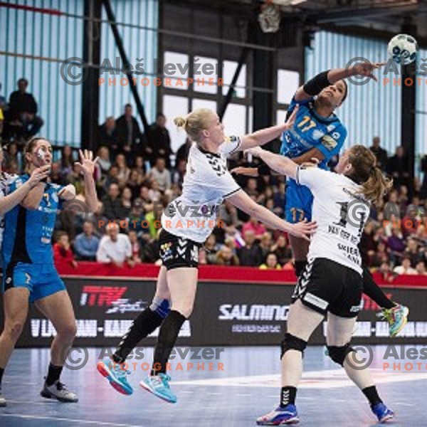 Elisabeth Omoregie in action during football match Krim Merkator - Esbjerg, EHF Womens Champions league 2016/17,Kodeljevo, Ljubljana, Slovenia, November 12. 2016