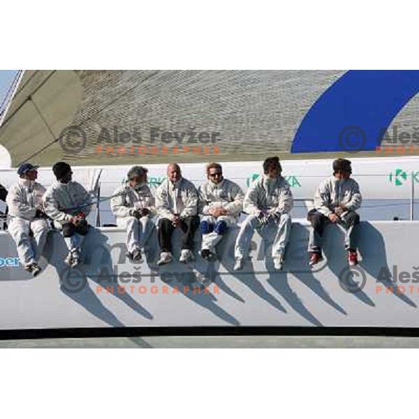 Maxi Jena crew at Sailing regatta Barcolana, Trieste, Italy 14.10.2007. Photo by Ales Fevzer 