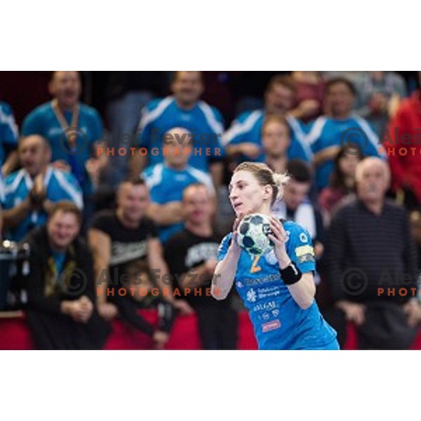 Tamara Georgijev in action during football match Krim Merkator - Esbjerg, EHF Womens Champions league 2016/17,Kodeljevo, Ljubljana, Slovenia, November 12. 2016