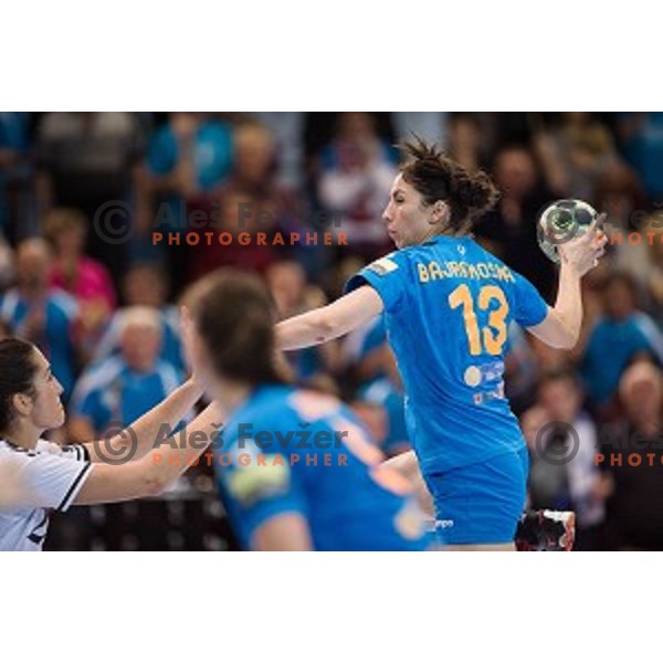 Mirjeta Bajramoska in action during football match Krim Merkator - Esbjerg, EHF Womens Champions league 2016/17,Kodeljevo, Ljubljana, Slovenia, November 12. 2016