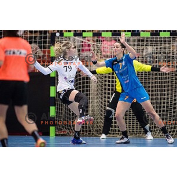 Vesna Milovanovic Litre in action during football match Krim Merkator - Esbjerg, EHF Womens Champions league 2016/17,Kodeljevo, Ljubljana, Slovenia, November 12. 2016