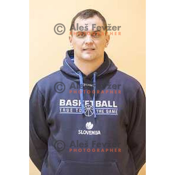 Portrait of coach Zane Bortek during the women’s national basketball team practice in gymnasium Centre, Celje, November 14th, 2016