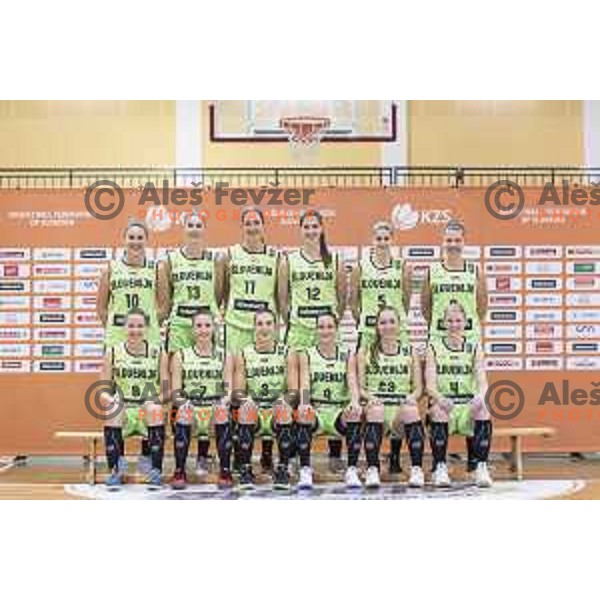 Team Slovenia group portrait during the women’s national basketball team practice in gymnasium Centre, Celje, November 14th, 2016