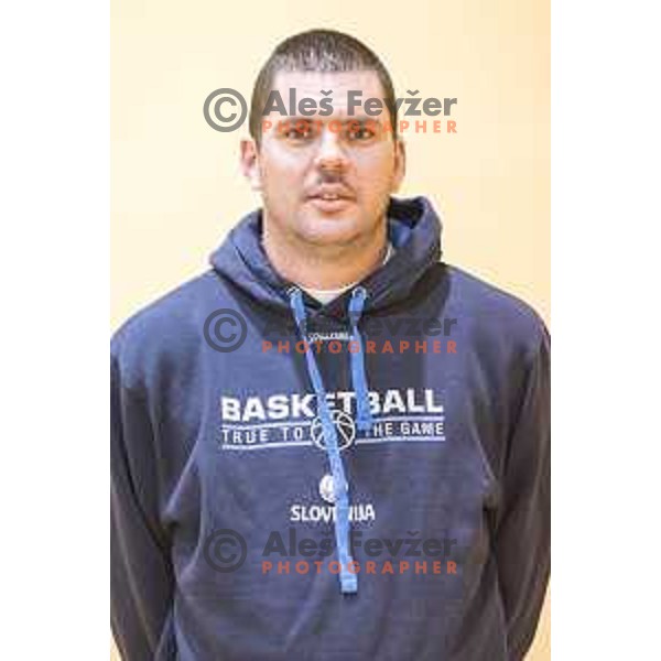 Portrait of physiotherapist Martin Klesnik during the women’s national basketball team practice in gymnasium Centre, Celje, November 14th, 2016
