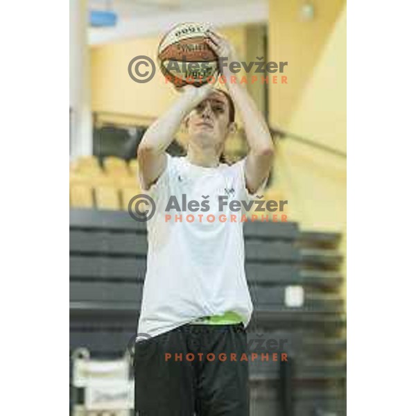 Sandra Pirsic in action during the women’s national basketball team practice in gymnasium Centre, Celje, November 14th, 2016