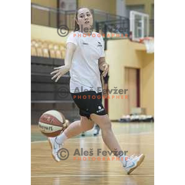 Anamaria Prezelj in action during the women’s national basketball team practice in gymnasium Centre, Celje, November 14th, 2016