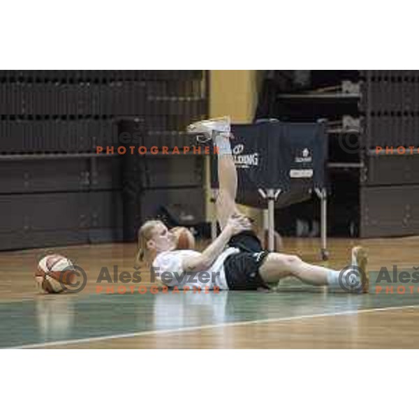 Ziva Zdolsek in action during the women’s national basketball team practice in gymnasium Centre, Celje, November 14th, 2016