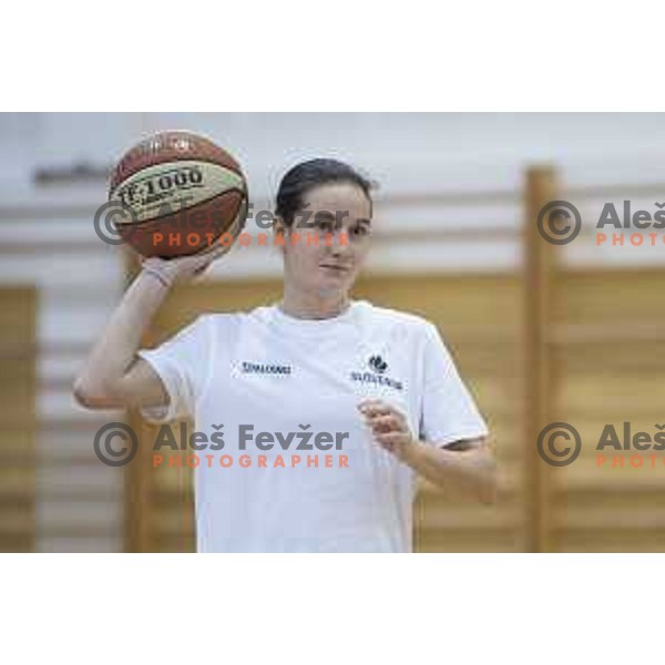 Nika Baric in action during the women’s national basketball team practice in gymnasium Centre, Celje, November 14th, 2016