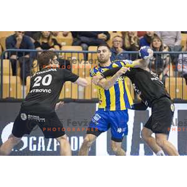 Celje’s right wing Blaz Janc (8) in action during 10th round SEHA Gazprom League match between Celje PL and Gorenje Velenje in Zlatorog Hall, Celje on November 15th, 2016